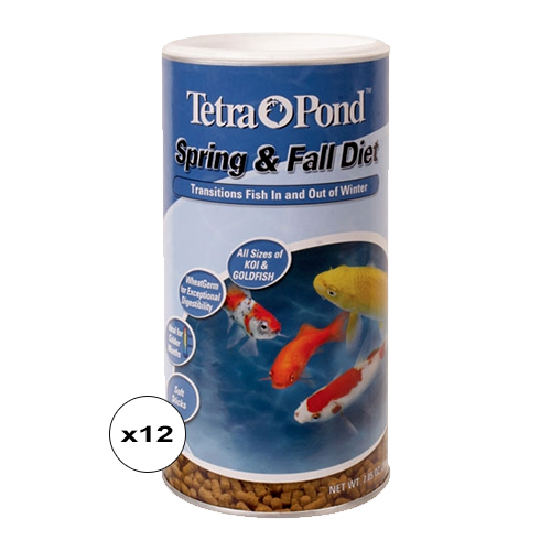 Tetra Pond Spring & Fall Diet Wheat Germ Fish Food - 7.05 oz. (12 Pack)