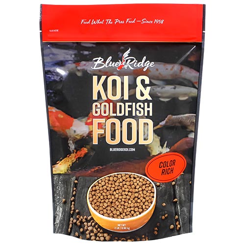 Blue Ridge Color Rich Koi Fish Food - 24 lbs. (2 x 2 lbs.)(Large Pellet)
