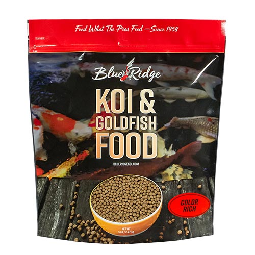 Blue Ridge Color Rich Koi Fish Food - 5 lbs. (Large Pellet)