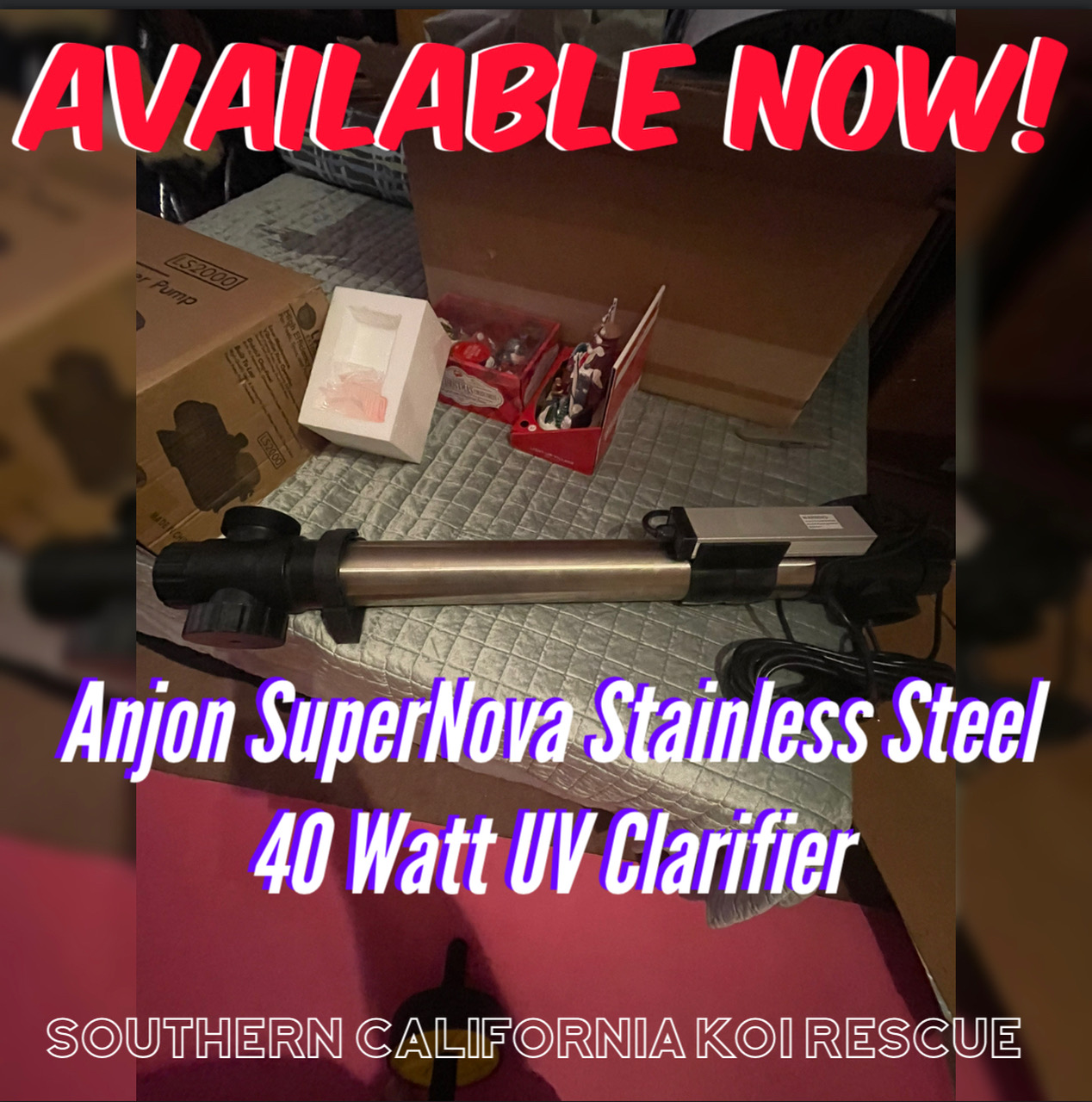 Anjon Manufacturing Stainless Steel SuperNova 40 Watt UV Clarifier (New)